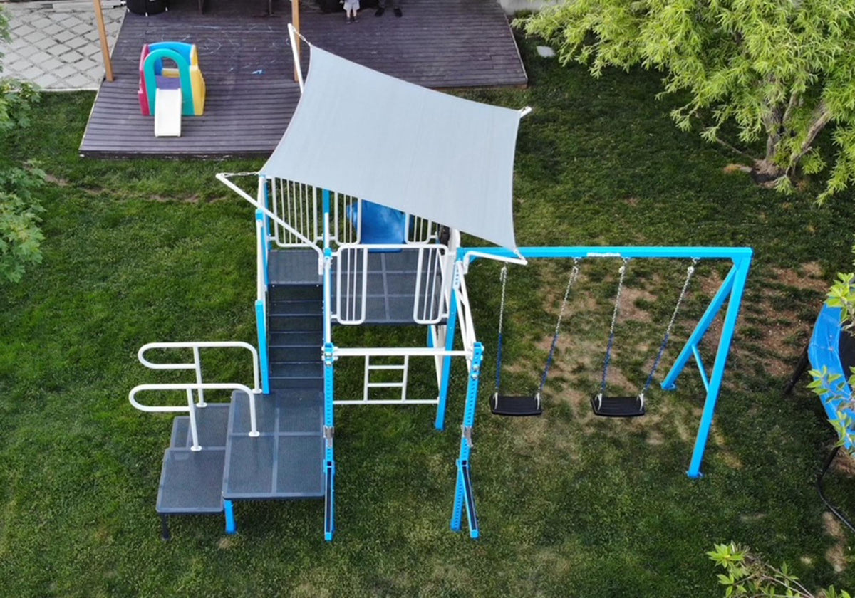 Shade Sails Swing Set With Sun Shade Triangle Shade Structure With