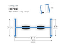 Load image into Gallery viewer, Standalone Swing Set 8-ft Height