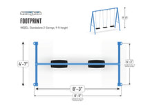 Load image into Gallery viewer, Standalone Swing Set 8-ft Height