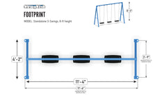 Load image into Gallery viewer, Standalone Swing Set 8-ft Height