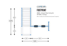 Load image into Gallery viewer, Compact Ninja Swing Set - Gray

