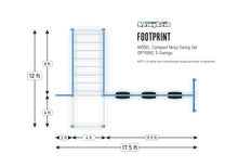 Load image into Gallery viewer, Compact Ninja Swing Set - Gray
