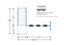 Load image into Gallery viewer, Compact Ninja Swing Set - Gray
