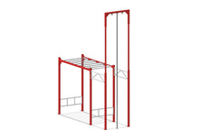 Load image into Gallery viewer, Compact Ninja Swing Set - Red

