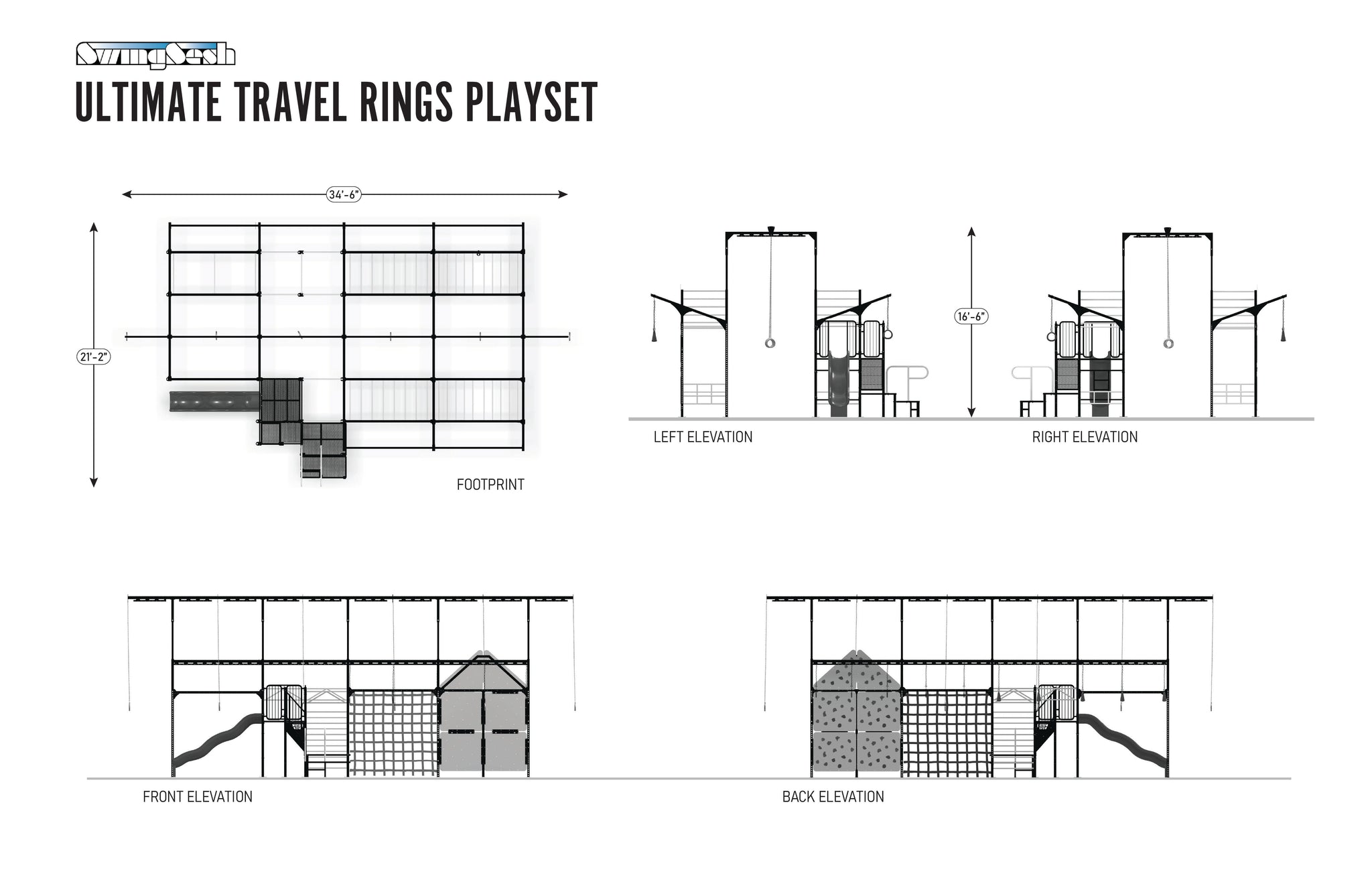 Travel Rings Set Ultimate Travel Rings Playset – SwingSesh
